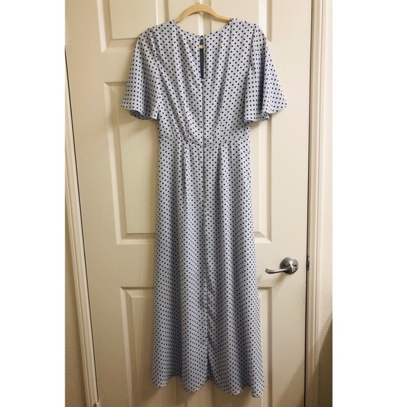 Who What Wear Light Blue Polkadot Dress - Picture 4 of 4
